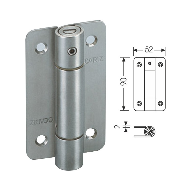 BISAGRA PLANA INOX 171-R C/MUELLE