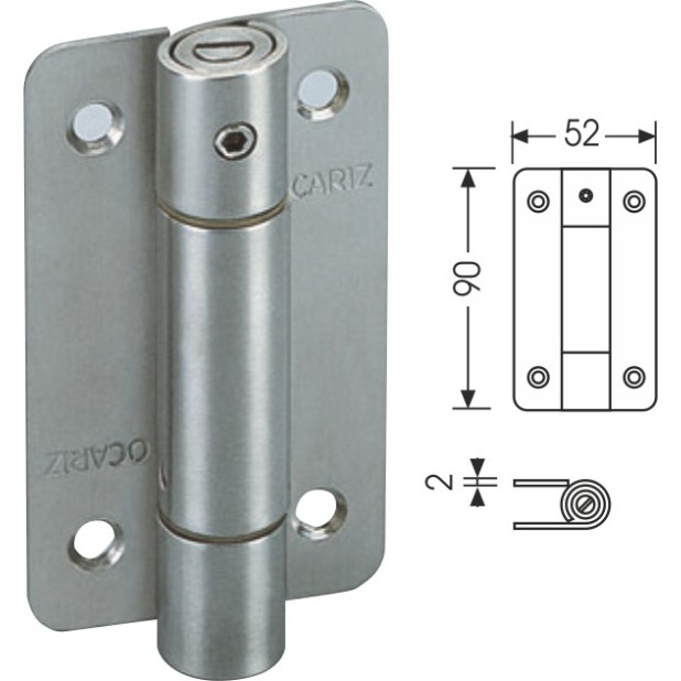 BISAGRA PLANA INOX 171-R C/MUELLE