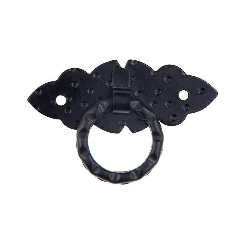 TIRADOR ANILLA 80x30mm. NEGRO