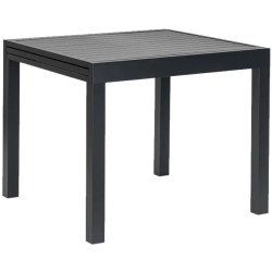 MESA EXTENSIBLE THAIS ALUMINIO GRAFITO 90x90x74CM