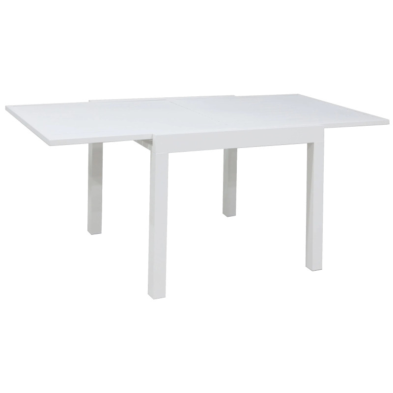 MESA EXTENSIBLE THAIS ALUMINIO BLANCO 90x90x74CM