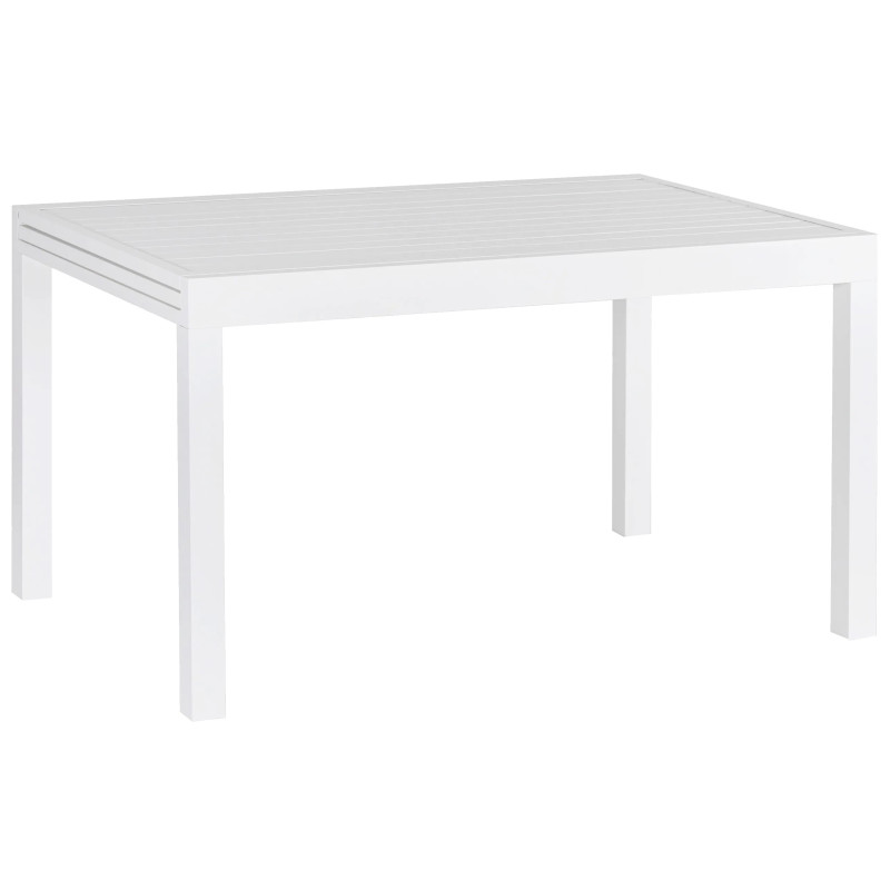 MESA EXTENSIBLE THAIS ALUMINIO BLANCO 135x90x74CM