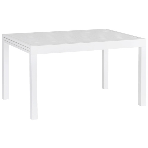 MESA EXTENSIBLE THAIS ALUMINIO BLANCO 135x90x74CM