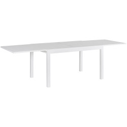 MESA EXTENSIBLE THAIS ALUMINIO BLANCO 135x90x74CM