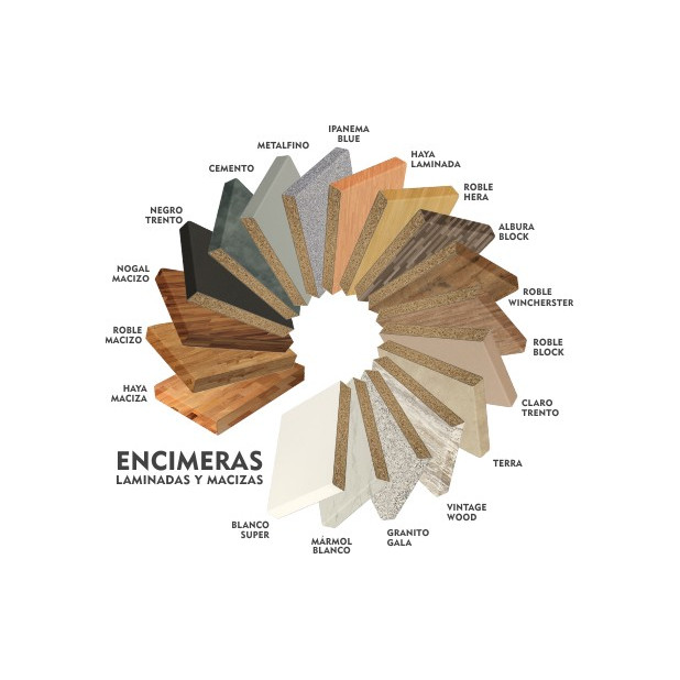 ENCIMERA ROBLE MACIZO 2500x650x38 ML