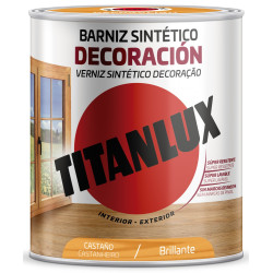 TITANLUX BARNIZ SINTETICO BRILLANTE CASTAÑO 250ML