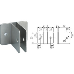 PINZAS P/CABINAS INOX 585