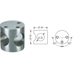 NUDO TUBO "T" INOX 591