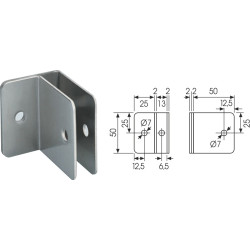 PINZAS P/CABINAS INOX 586