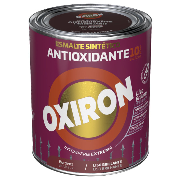 OXIRON ESMALTE LISO BRILLANTE BURDEOS 750ML