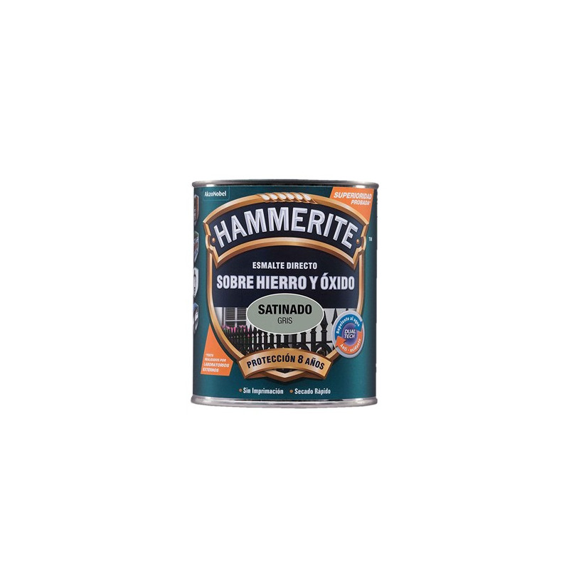 PINTURA HAMMERITE SATINADO GRIS  5L.