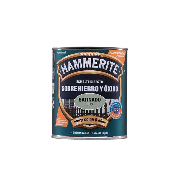 PINTURA HAMMERITE SATINADO GRIS  5L.