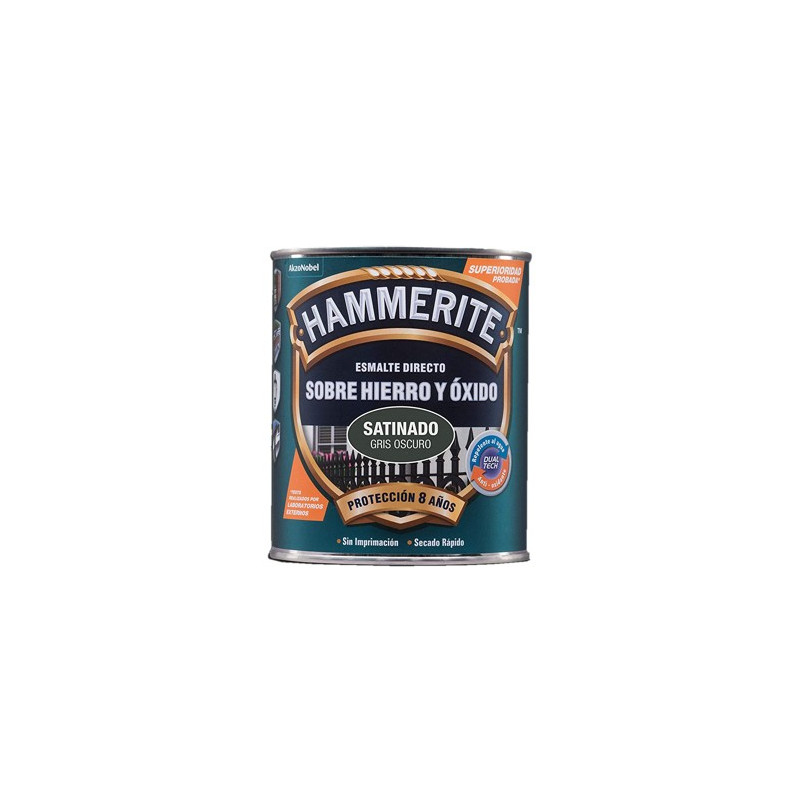 PINTURA HAMMERITE SATINADO GRIS OSCURO 5L.