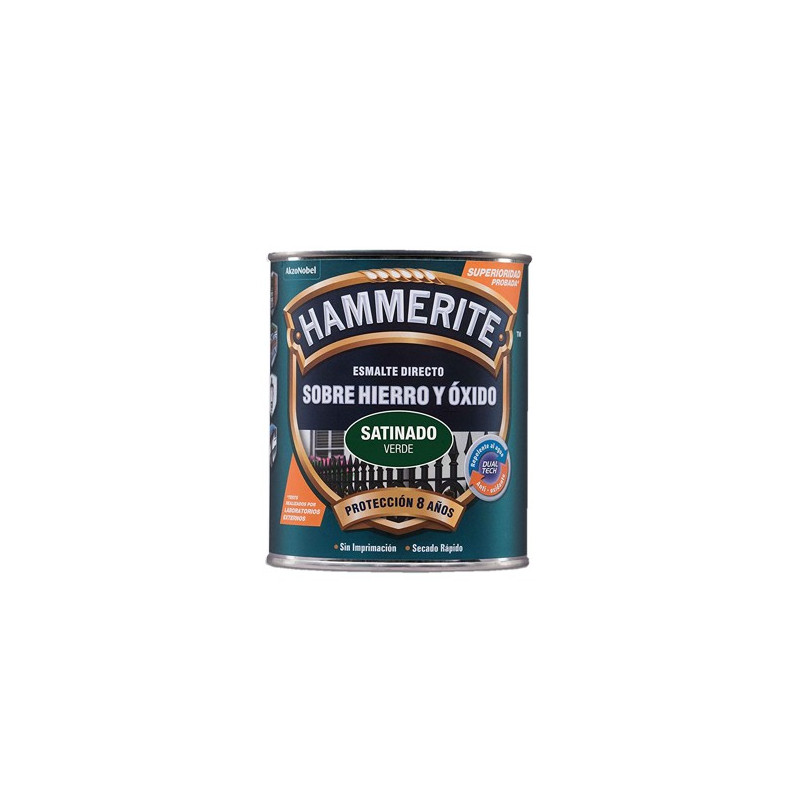PINTURA HAMMERITE SATINADO VERDE 5L.