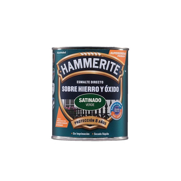 PINTURA HAMMERITE SATINADO VERDE 5L.