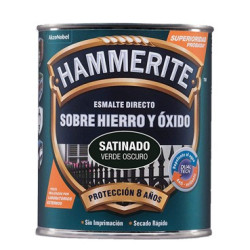 PINTURA HAMMERITE SATINADO VERDE OSCURO 5L.