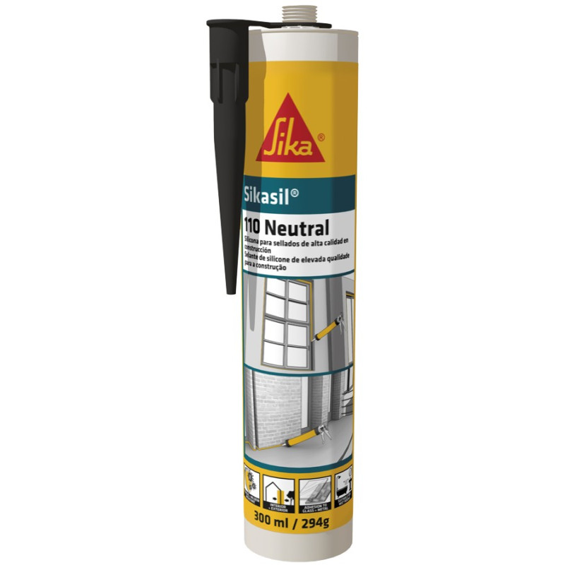 SILICONA NEUTRAL SIKASIL 110 NEGRO