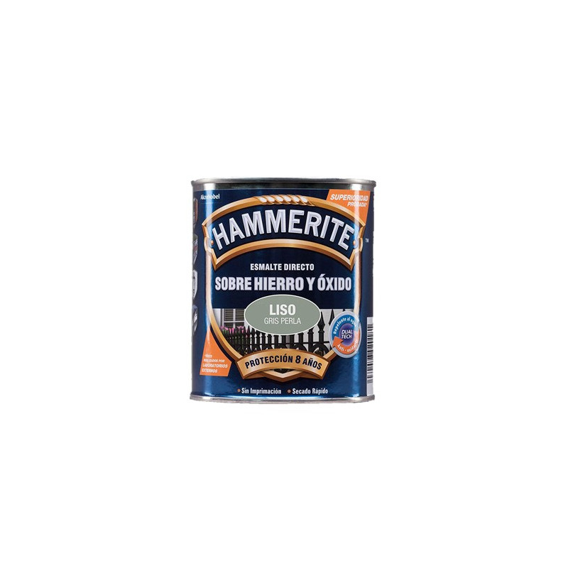 PINTURA HAMMERITE LISO GRIS PERLA 250ML.