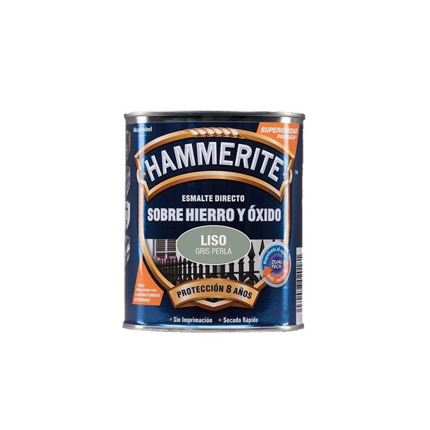 PINTURA HAMMERITE LISO GRIS PERLA 250ML.