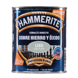 PINTURA HAMMERITE LISO GRIS PLATA 250ML.