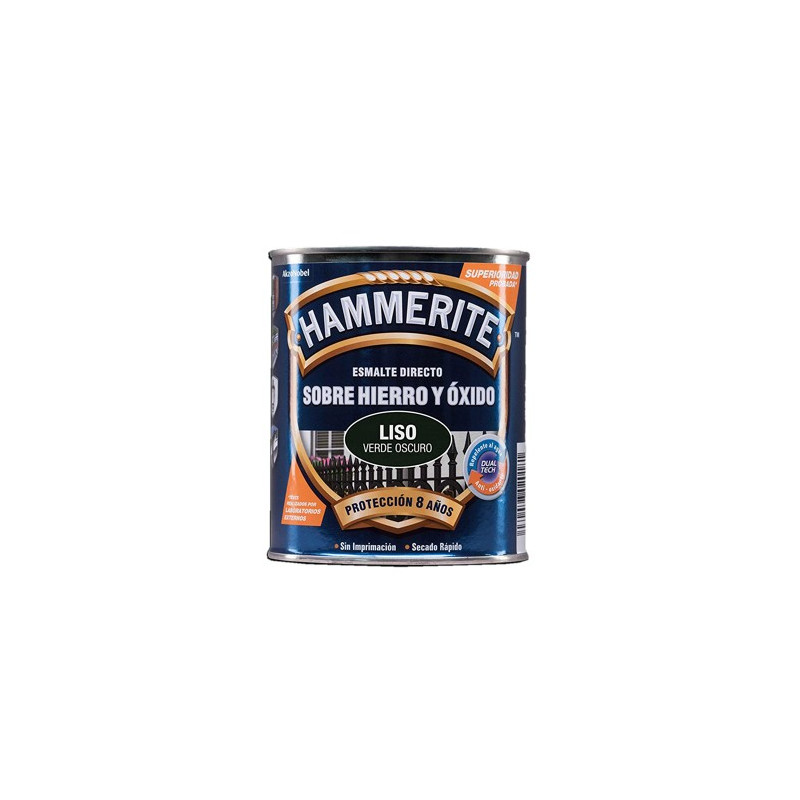 PINTURA HAMMERITE LISO VERDE OSCURO 250ML.