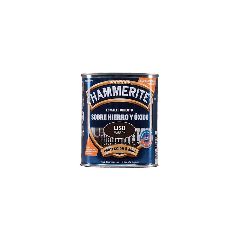 PINTURA HAMMERITE LISO MARRON 250ML.