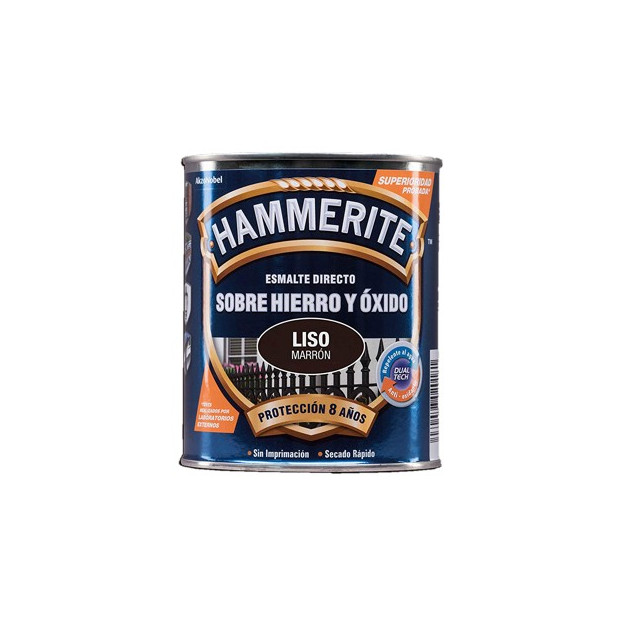 PINTURA HAMMERITE LISO MARRON 250ML.