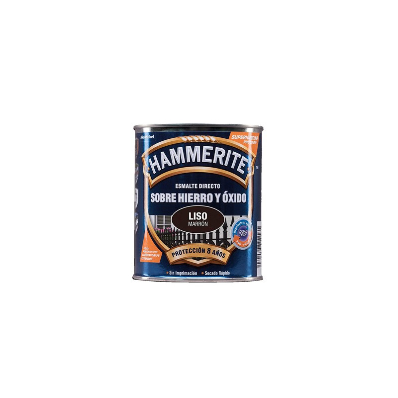PINTURA HAMMERITE LISO MARRON 750ML.