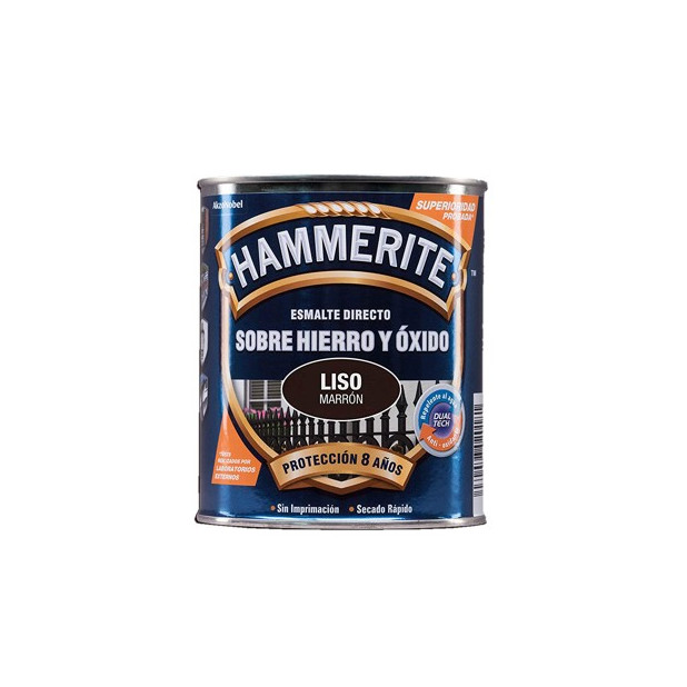 PINTURA HAMMERITE LISO MARRON 750ML.