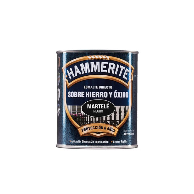 PINTURA HAMMERITE MARTELE NEGRO 750ML.