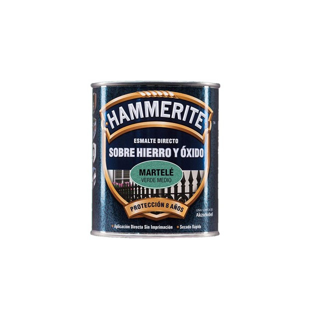 PINTURA HAMMERITE MARTELE VERDE MEDIO 750ML.