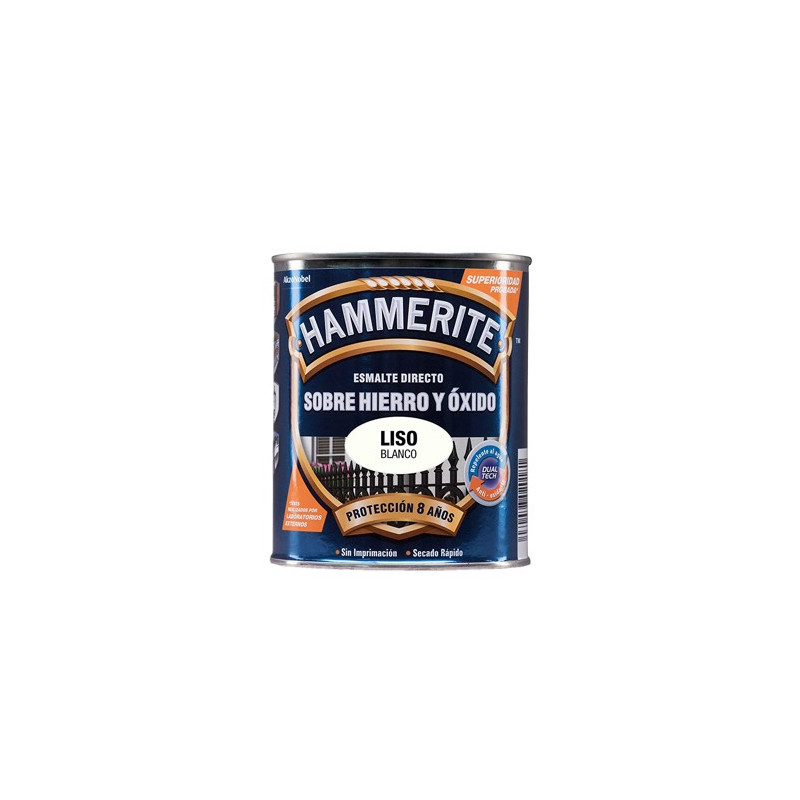 PINTURA HAMMERITE LISO BLANCO 5L.