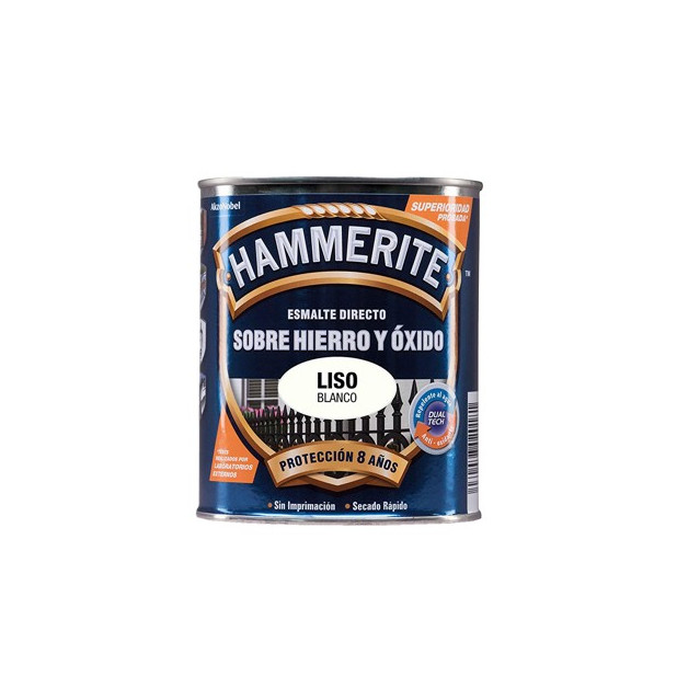 PINTURA HAMMERITE LISO BLANCO 5L.