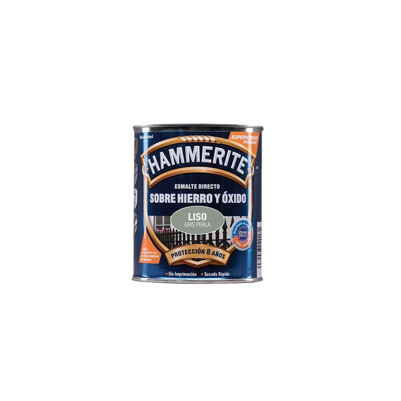PINTURA HAMMERITE LISO GRIS PERLA 5L.