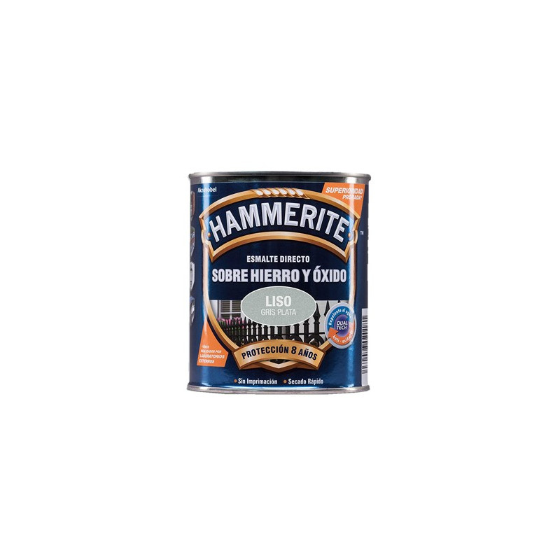 PINTURA HAMMERITE LISO G.PLATA 5L.