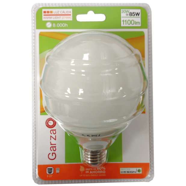 LAMPARA GLOBO T3 20W E27 1000LM 2700K B