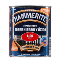 PINTURA HAMMERITE LISO ROJO 5L.