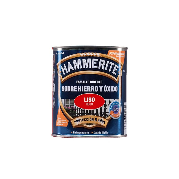 PINTURA HAMMERITE LISO ROJO 5L.