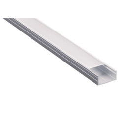 PERFIL ALUMINIO +CUBIERTA OPAL 2MTS