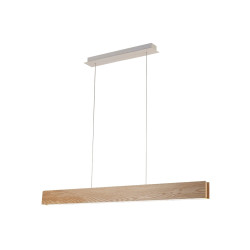 LAMPARA TECHO LED MADERA 40W+10W
