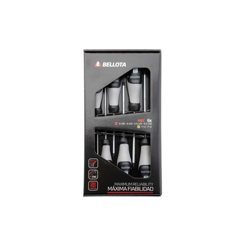 JGO. 6 DESTORNILLADORES BELLOTA MECANICO