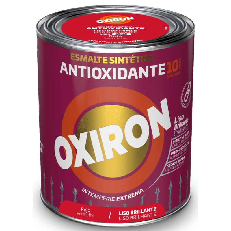 OXIRON ESMALTE LISO BRILLANTE ROJO 750ML
