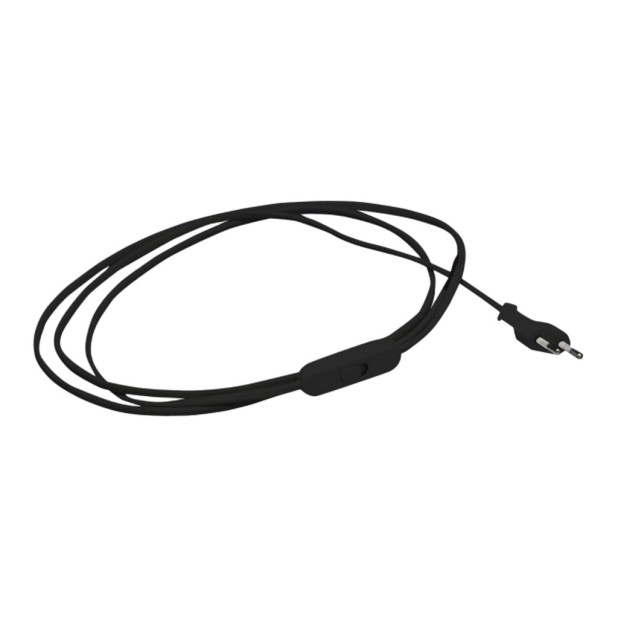 CABLE MANGUERA PLANO+INT+CLAVIJA 2MTS NEGRO