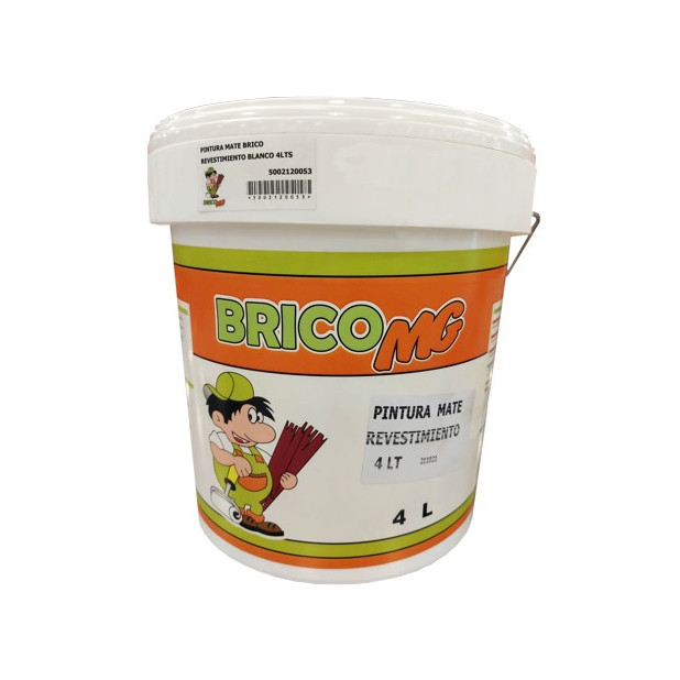 PINTURA MATE BRICO REVESTIMIENTO BLANCO 4LTS