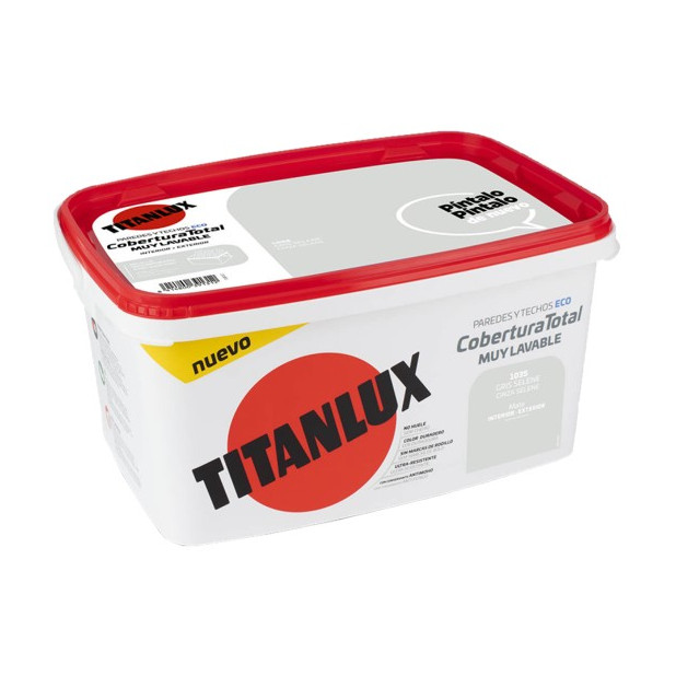 PINTURA TITANLUX COBERTURA GRIS SELE 4LTS