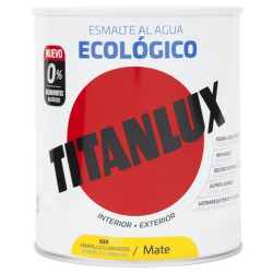 TITANLUX ESMALTE AL AGUA MATE AMARILLO LUMINOSO 750ML