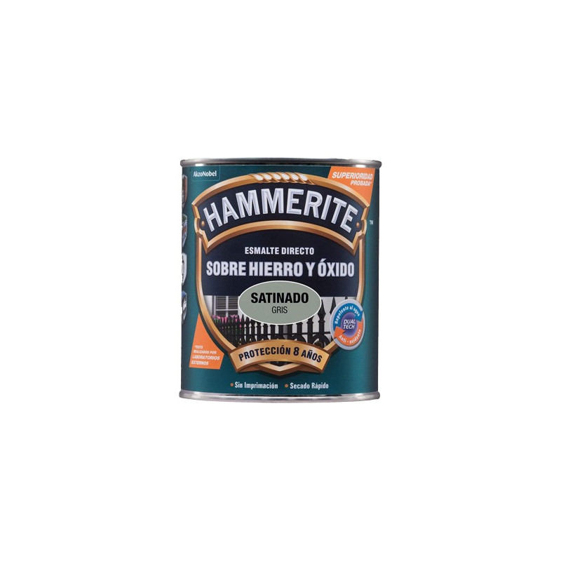 PINTURA HAMMERITE SATINADO GRIS 750ML.