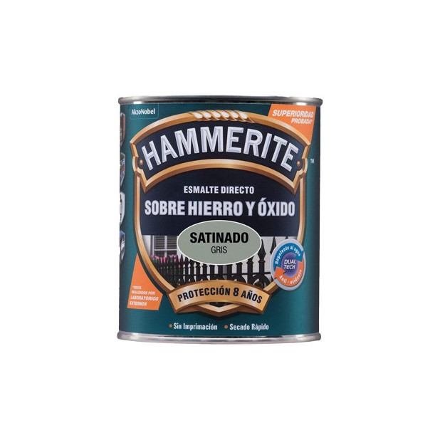 PINTURA HAMMERITE SATINADO GRIS 750ML.