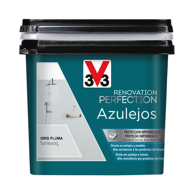 PINTURA AZULEJOS GRIS PLUMA 750ML