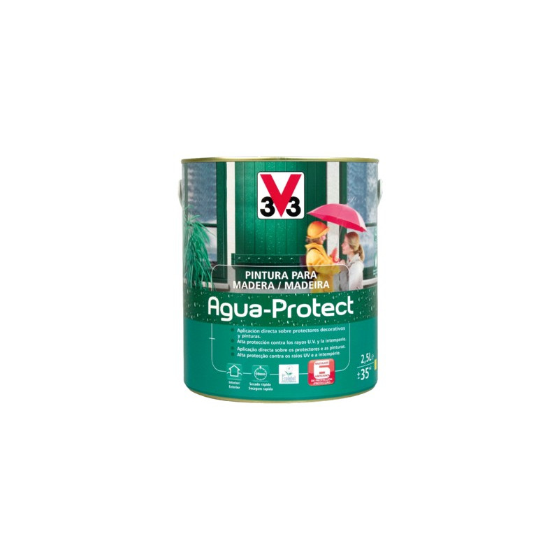 PINTURA PARA MADERA AGUA-PROTECT BLANCO 0,5LTS